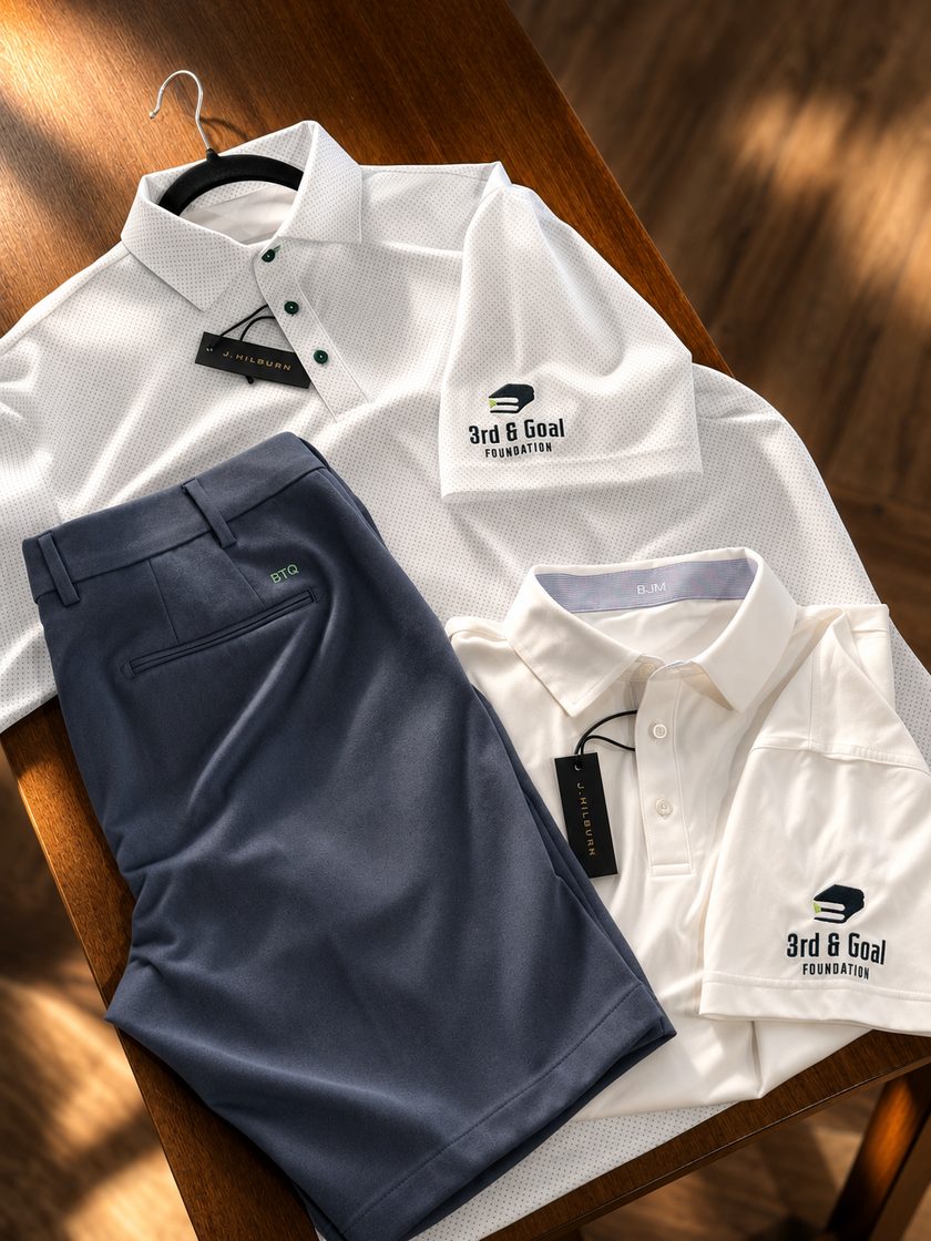 Custom polos and tailored shorts
