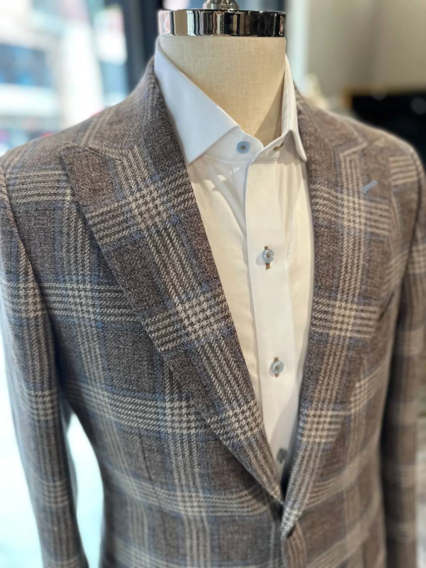 Patterned sport coat fabric